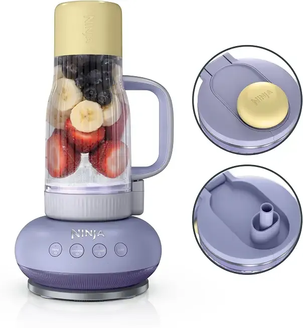 BlendBOSS Personal Blender, 26oz Tumbler, 1200PW, Purple, DB351PR | 1200-peak-watt BlendBOSS crushes ice to snow. 26-oz leakproof tumbler, chug spout & detachable straw. Dishwasher safe.