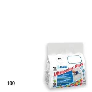 Stucco per fughe piastrelle da 3 a 20 mm in polvere MAPEI Ultracolor Plus, 2 Kg bianco, EN 13888 - CG2WA