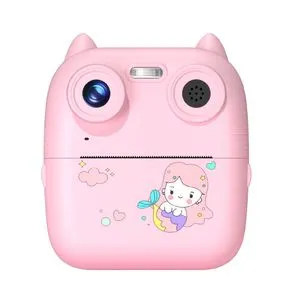 Cámara De Fotos Selfies y Videos Infantil Portátil Mini Impresora Termica c/ Flash Gamer24hs Color Rosa