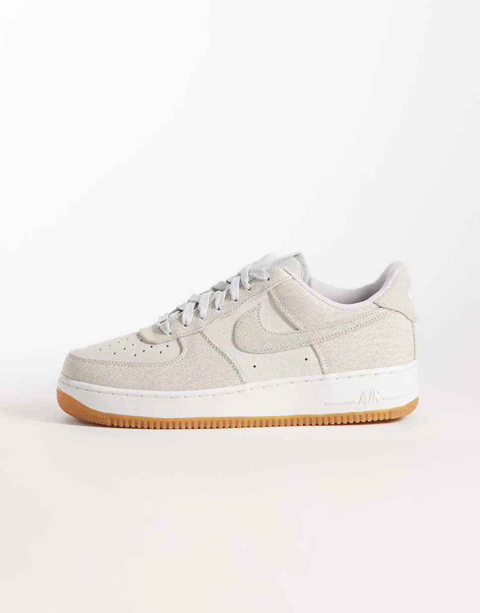 Nike Air Force 1'07 LV8 trainers in grey denim