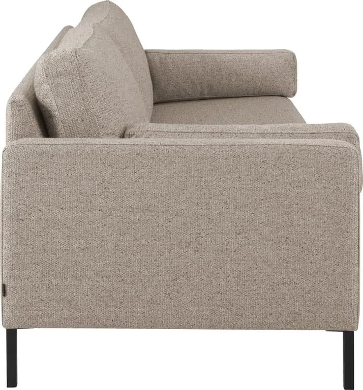 Nobel 3,5-seter stoff Strong 427/11 beige, dun rygg, svarte ben