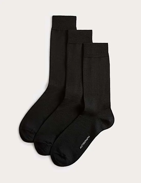 3 Pack Merino Wool Blend Socks