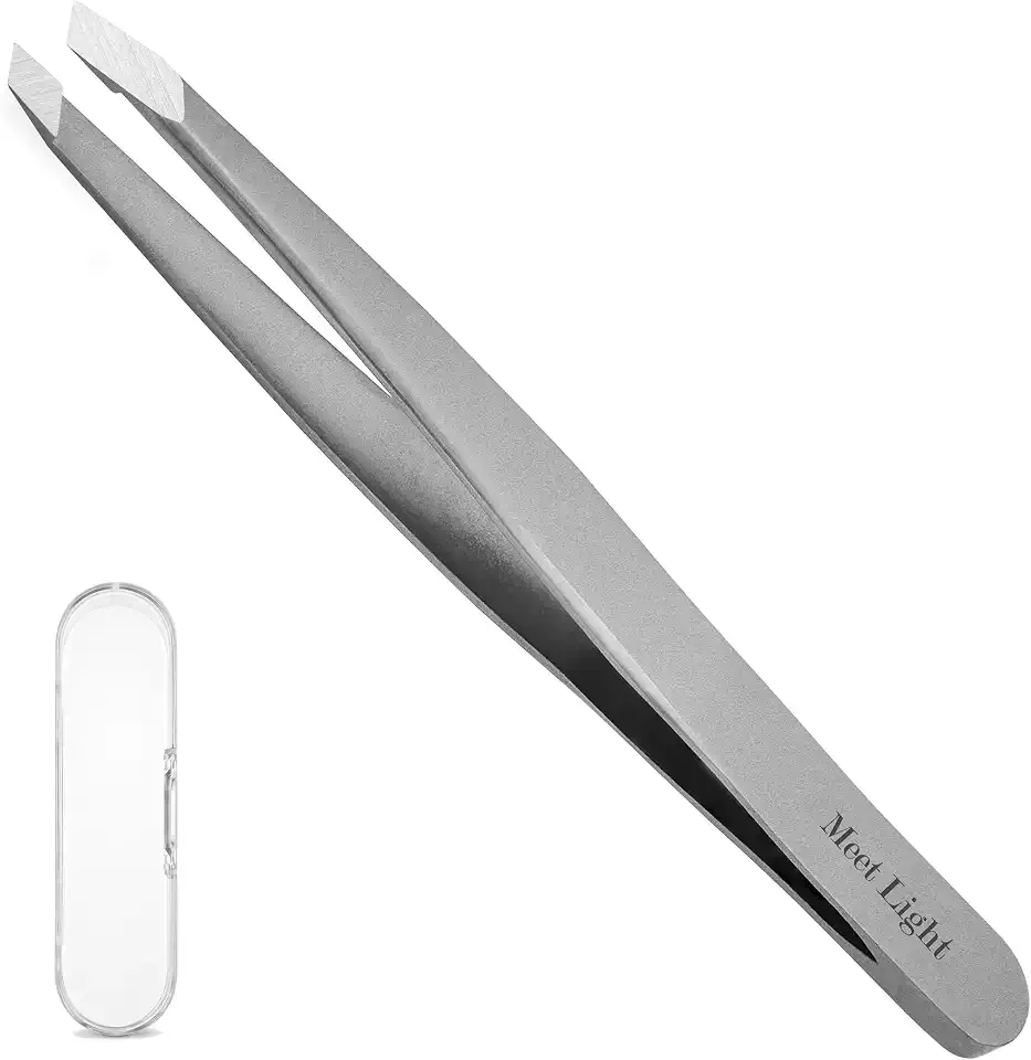 Slant Eyebrow Tweezers for Women Facial Hair, Professional Hair Removal