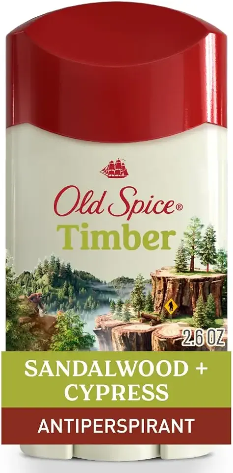 Old Spice Dry Feel Antiperspirant Deodorant for Men, 24/7 Freshness, 24/7 Sweat & Odor Protection, Gentle on Skin with Skin Conditioners, Timber with Sandalwood + Cypress Scent, 2.6 oz