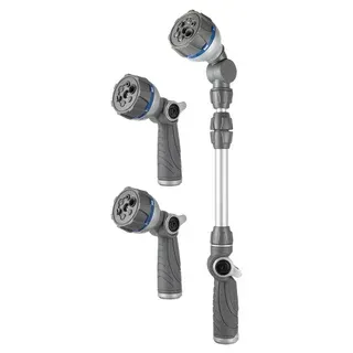 Orbit 3-piece Nozzle Set, with 2 Multi-Pattern Nozzles and One Telescoping Wand