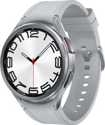 SAMSUNG Galaxy Watch6 Classic - 47 mm - intelligente Uhr mit Band - Hybrid- - Silber - Band