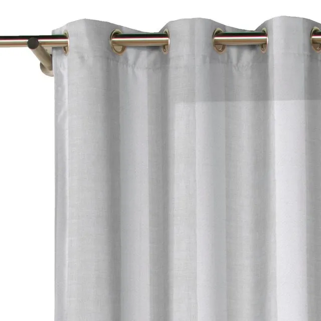 Visillo ollaos Combe poliéster rayas blanco AZNAR de 140x270cm