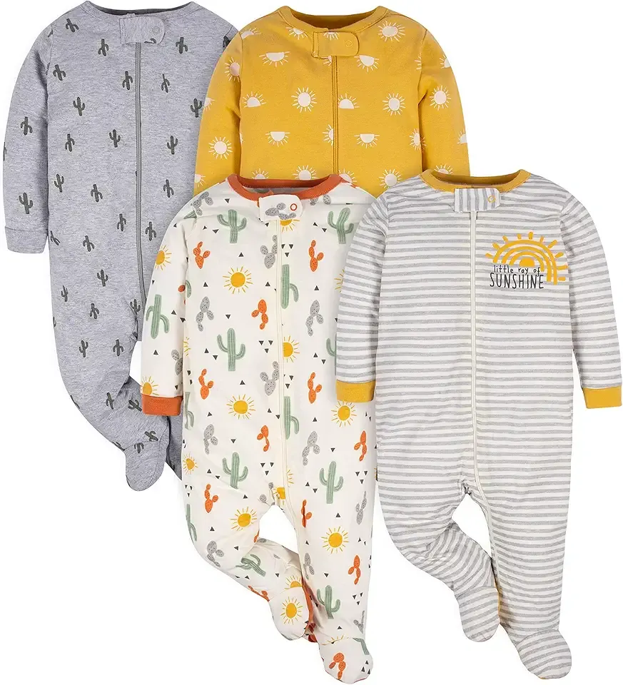 Baby Girls 4 Pack Sleep 'N Play Footie