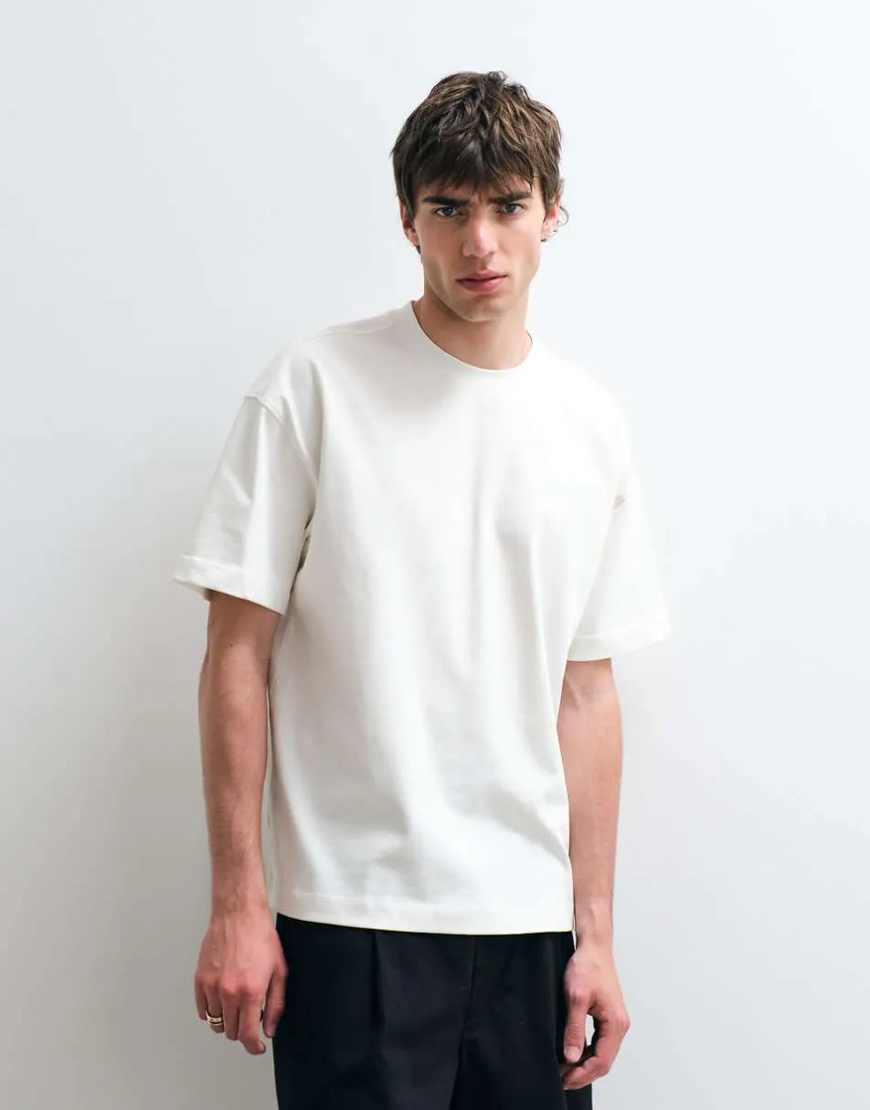 ASOS COLLECTIVE super heavyweight oversized t-shirt in cream