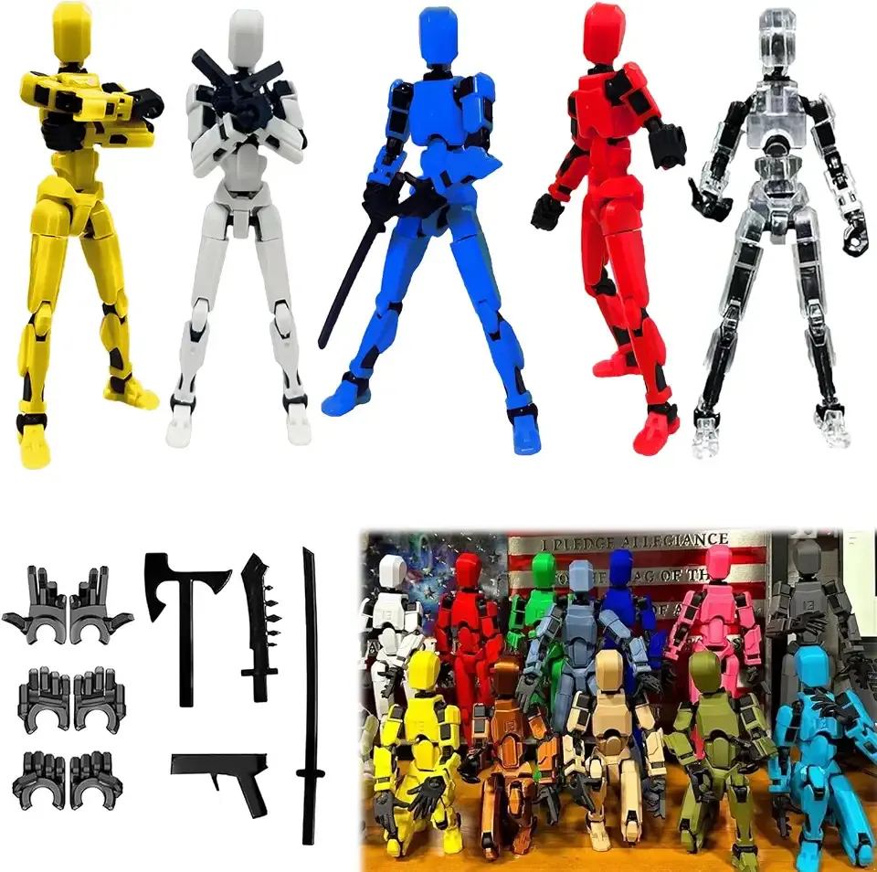 2026 New Assembly Completed-Titan 13 Action Figure,Dummy Robot 13 Action Figures Set,3D Printed Multi-Jointed Action Figures,Nova 13 Action Figure for Collectors Desktop Decorations (5pcs)