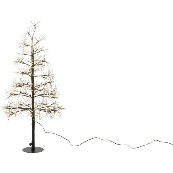 J-Line kerstboom led koper/ijzer zwart - 80 cm - 35 cm