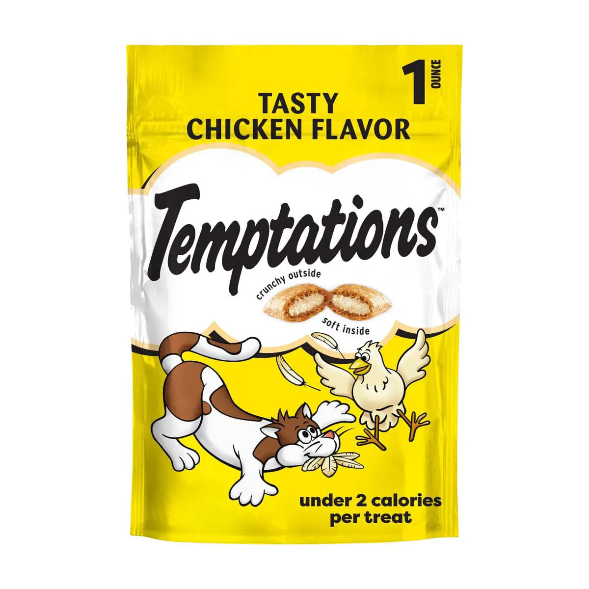 Temptations Classic Crunchy and Soft Cat Treats Tasty Chicken Flavor, 1 oz. Pouch