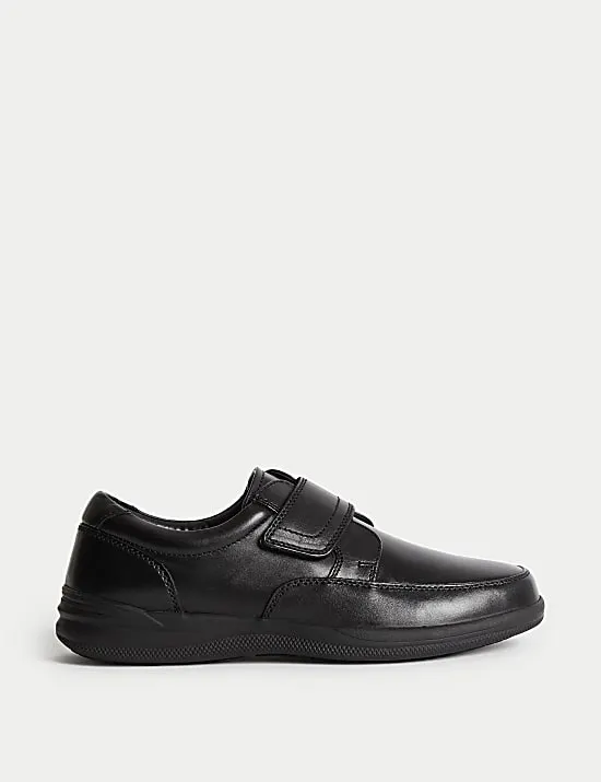 Klettverschluss-Schuhe aus Leder mit weiter Fußbreite
