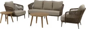 Intratuin 5-zits loungeset Kelly taupe met Lena naturel