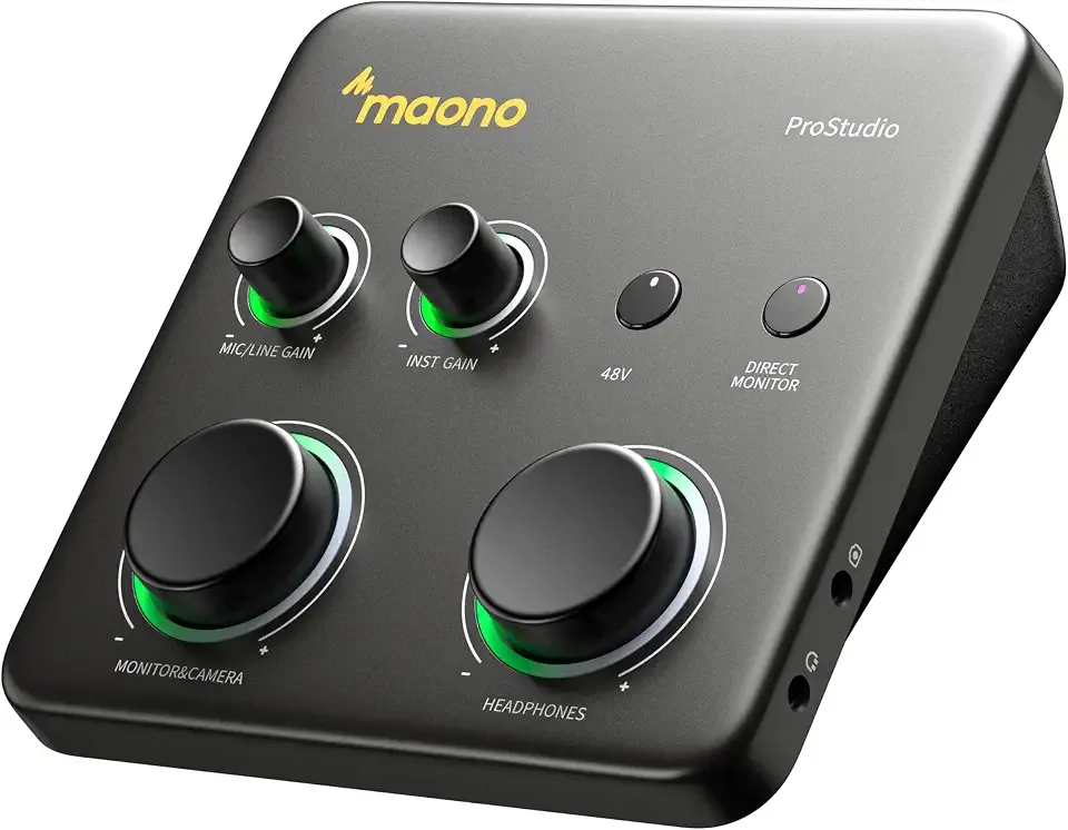 MAONO P1 USB Audio Interface with 70dB Gain for PC, Phone, iPad & Guitar | Auto Gain, Loopback, ASIO, Independent Mute Control, Routing Software for Solo Podcasting, Streaming & Mobile Music Recording