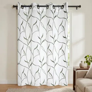 Tenda Acanthe con motivo floreale Verde h260x140 cm