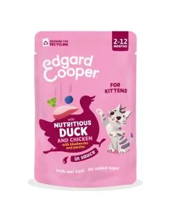 Edgard&Cooper Sauce pouche kitten - Natvoer - Eend&Kip 85 g