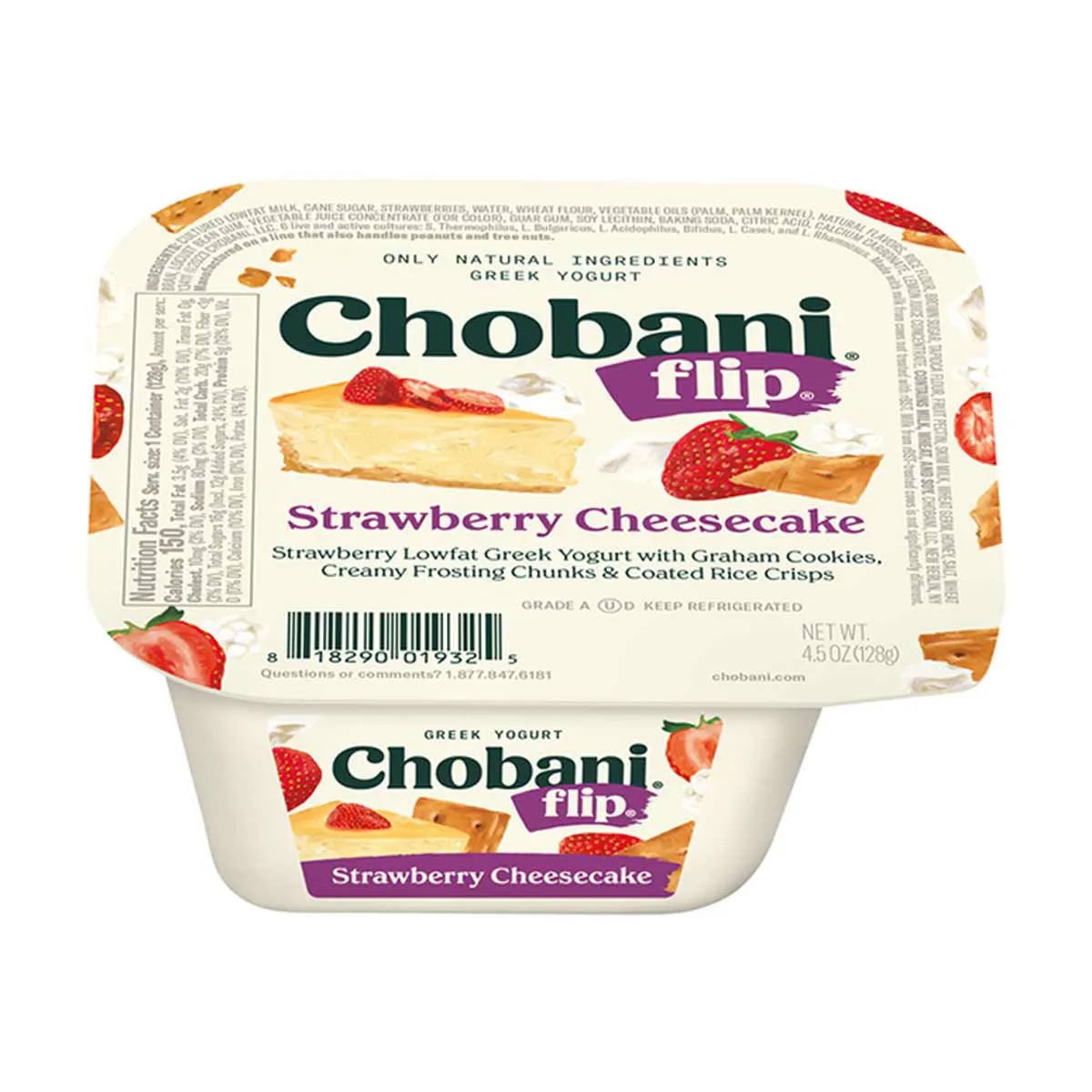 Chobani Flip Strawberry Cheesecake Greek Yogurt, 4.5 oz