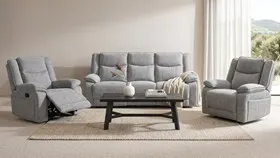 3 Seater Recliner + 2 Recliners