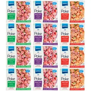 Annasea Tuna Poke Kit Trio Pack, 12 Packs, 10 oz. Each, 7 Lbs. Total