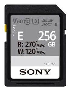 Tarjeta de Memoria Sony SD UHS-II 256 GB SF-E256 para camara