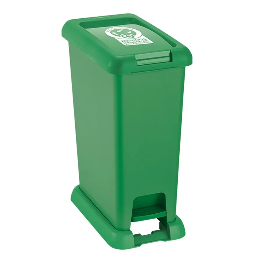 Basurero Rimax con pedal 20 lt verde