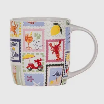 Just Home Italian Summer Taper Mug 330ml