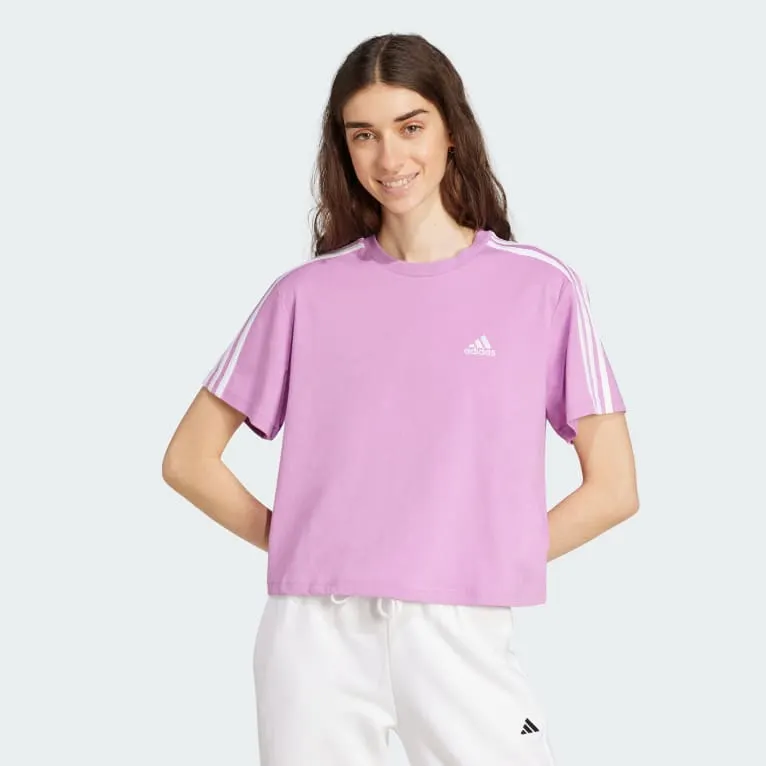 Essentials 3-Stripes Single Jersey Crop Top