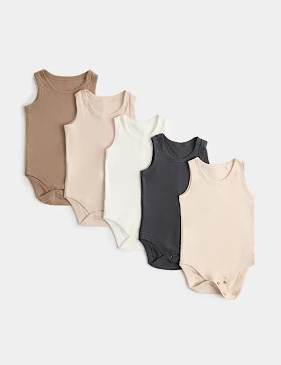 5er-Pack Bodys aus reiner Baumwolle (2,3 kg – 3 Jahre)