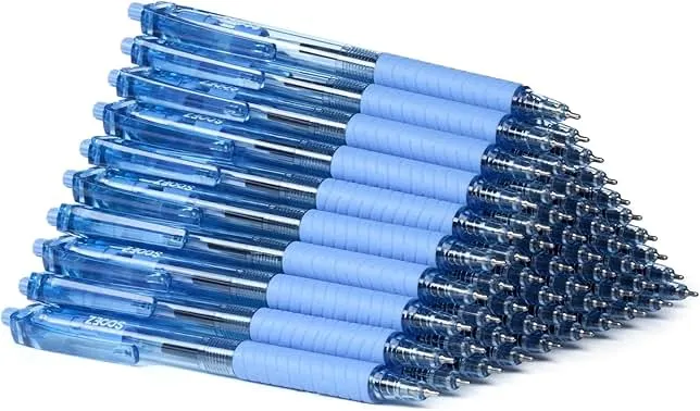 Sooez 40 Pack Bulk Pens Ballpoint, Smooth Writing Pens with Soft Grip, Retractable Blue Ink Pens, Medium Point 1.0mm Pen for Journaling, Ballpoint Pen Office Supplies for Nurse, Server, Note Taking