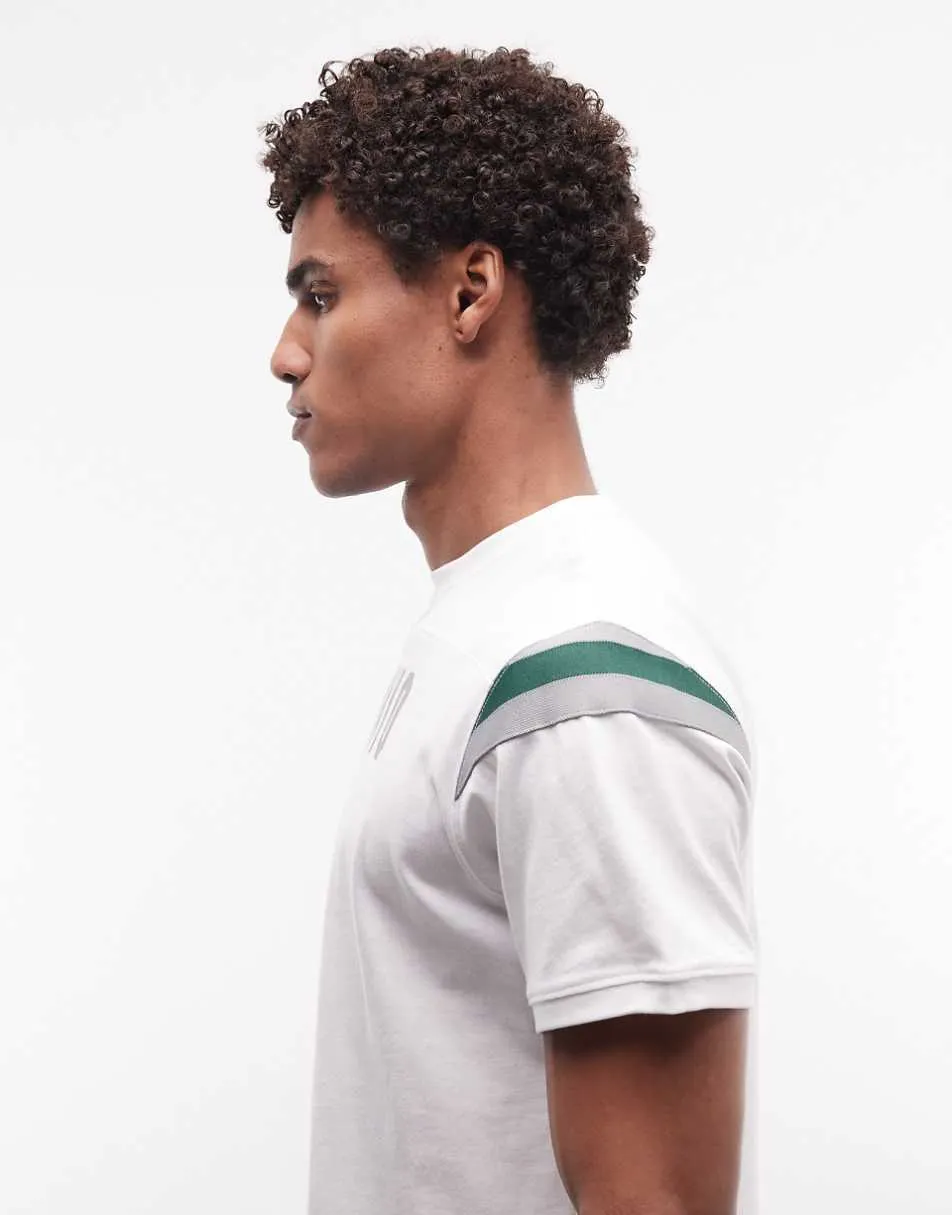 ASOS DESIGN regular cut and sew t-shirt with Tokyo text graphic in white