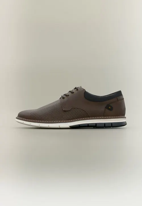 Casual snøresko - brown