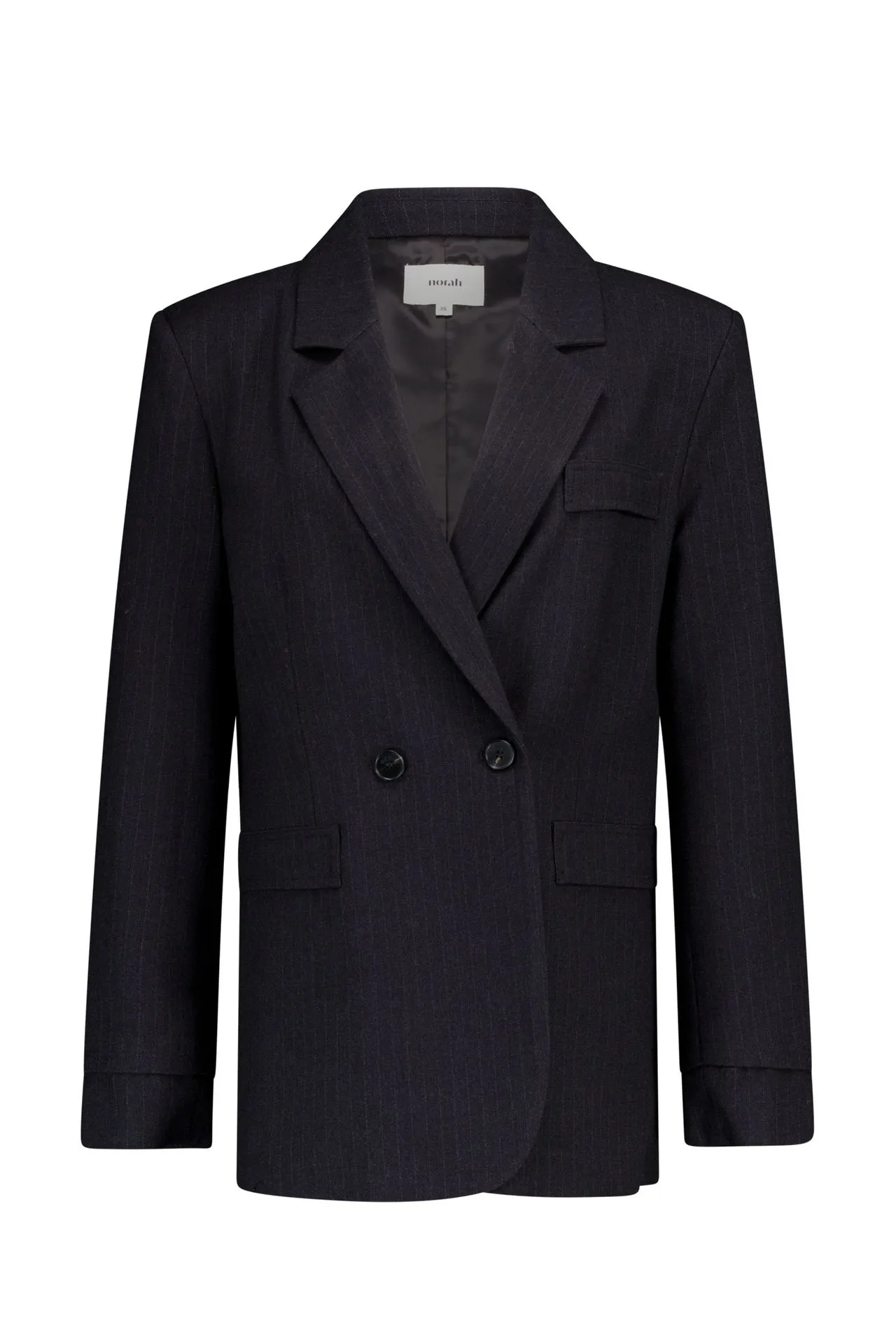 Donkergrijze blazer met krijtstreep