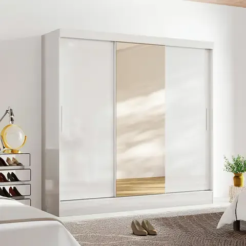 Ropero con Espejo 3 Puertas 2 Cajones Paris