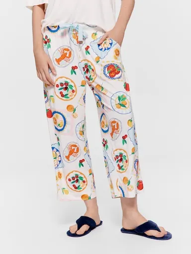 Italian Summer Bamboo Jersey 3/4 Pj Pant