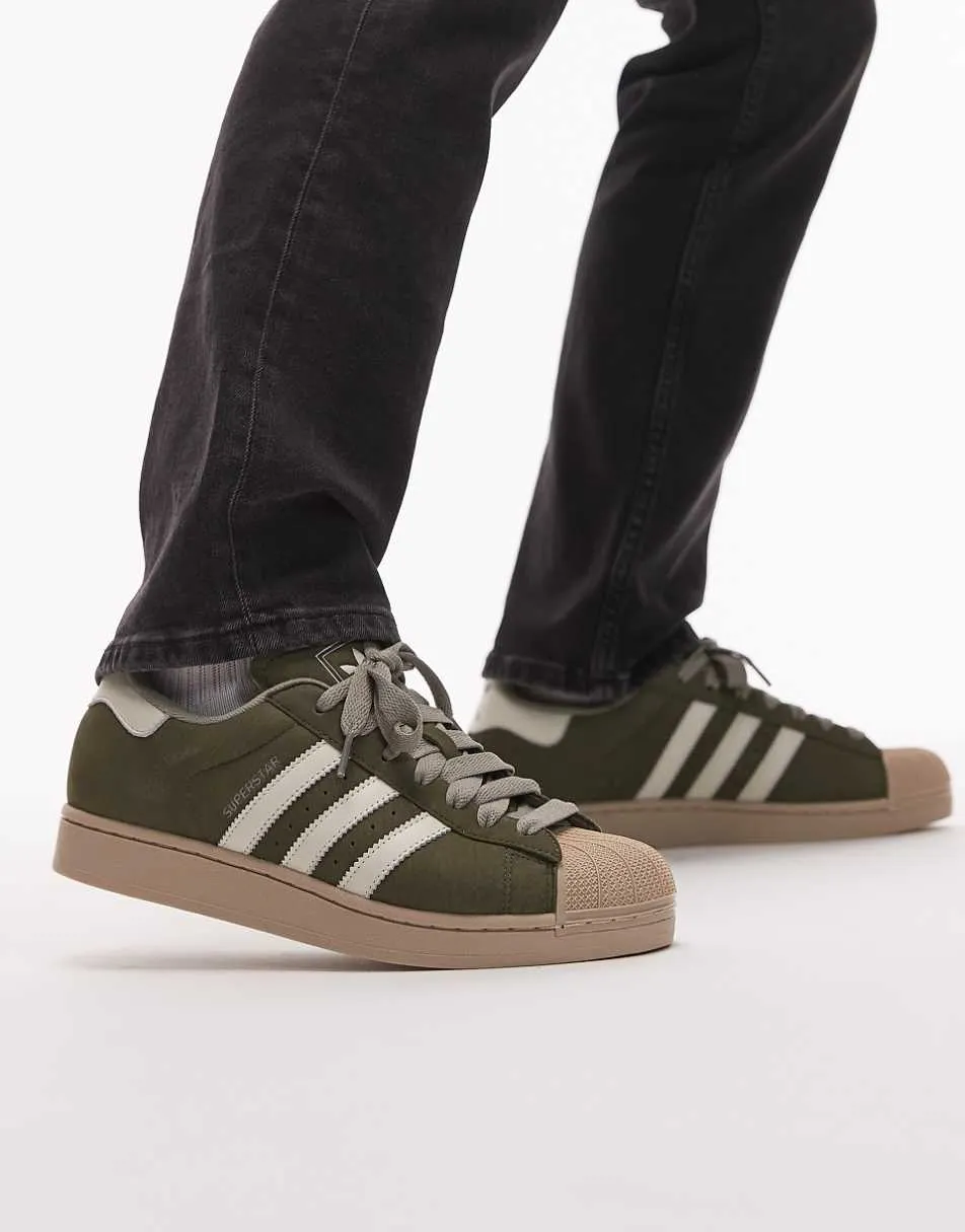 adidas Originals Superstar II trainers in khaki green