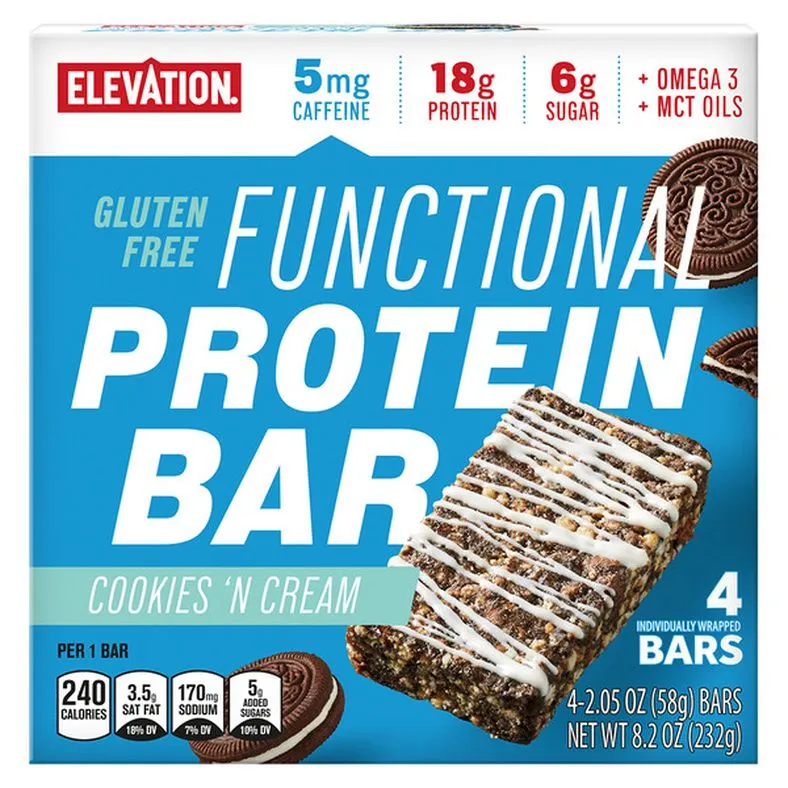 Elevation Cookies 'N Cream Functional Protein Bar