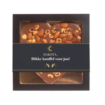 Patisserie de Bijenkorf | Chocolade-noten hart | Dikke knuffel | 225g
