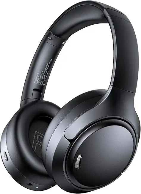 Hybrid Active Noise Cancelling Headphones 120H Long Playtime, 6 ENC Mic, Wireless Over-Ear Bluetooth 6.0 Headphones, Hi-Res Audio, Memory Foam Earcup, Transparency Mode ANC Headphone for Travel Office