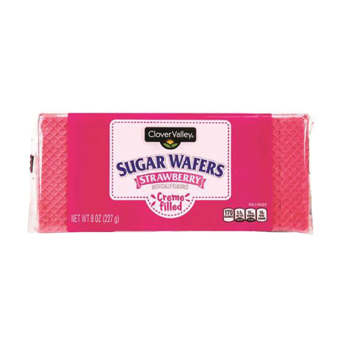 Clover Valley Strawberry Sugar Wafers, 8 oz