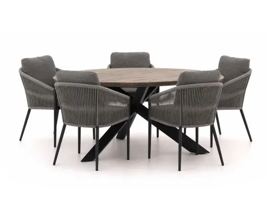 Bellagio Mineo/ROUGH-Y ø 150cm dining tuinset 6-delig