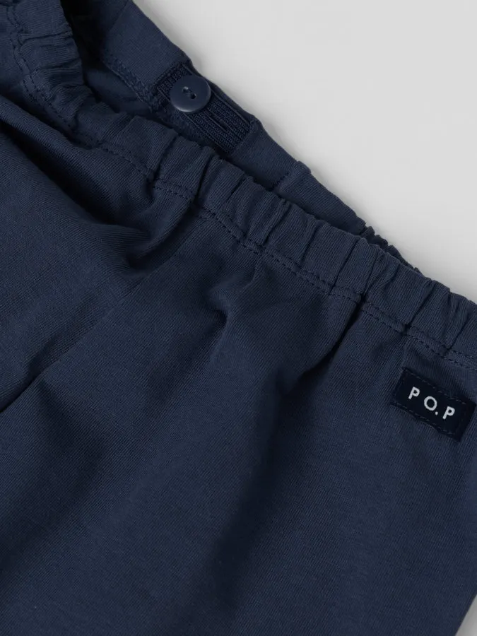 Myk og smidig bomullsjersey med mansjetter og store lommer