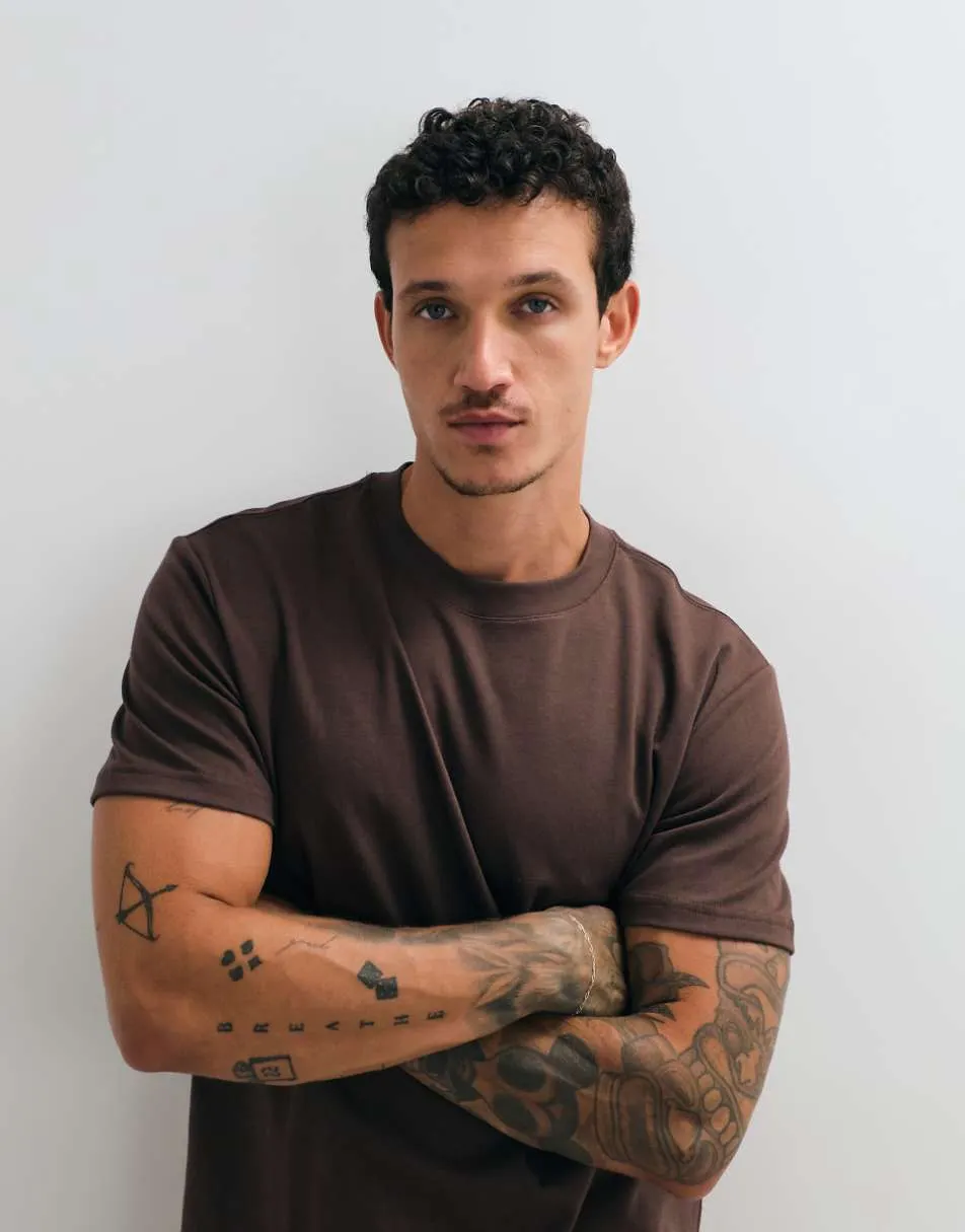 Hollister everyday short sleeve t-shirt in brown