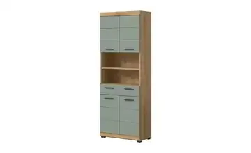 Hochschrank SCHLOONSEE, Breite 74cm, 4 Türen, 1 Schubkasten, 2 offene Fächer, MDF-Front, in verschiedenen Farben erhältlich, Badmöbel, Badschrank, Schrank, Bad Schloonsee