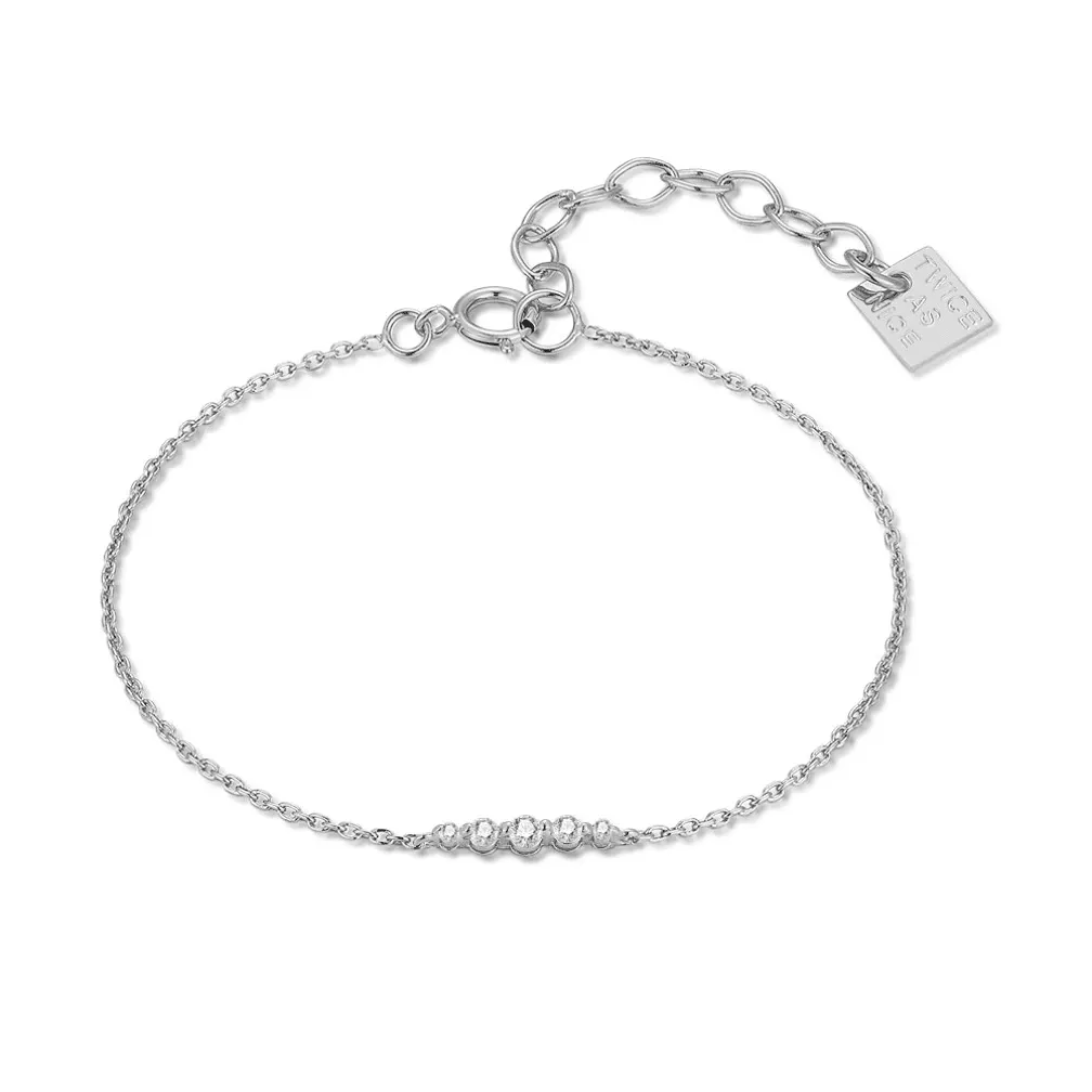 Armband in zilver, zirkonia