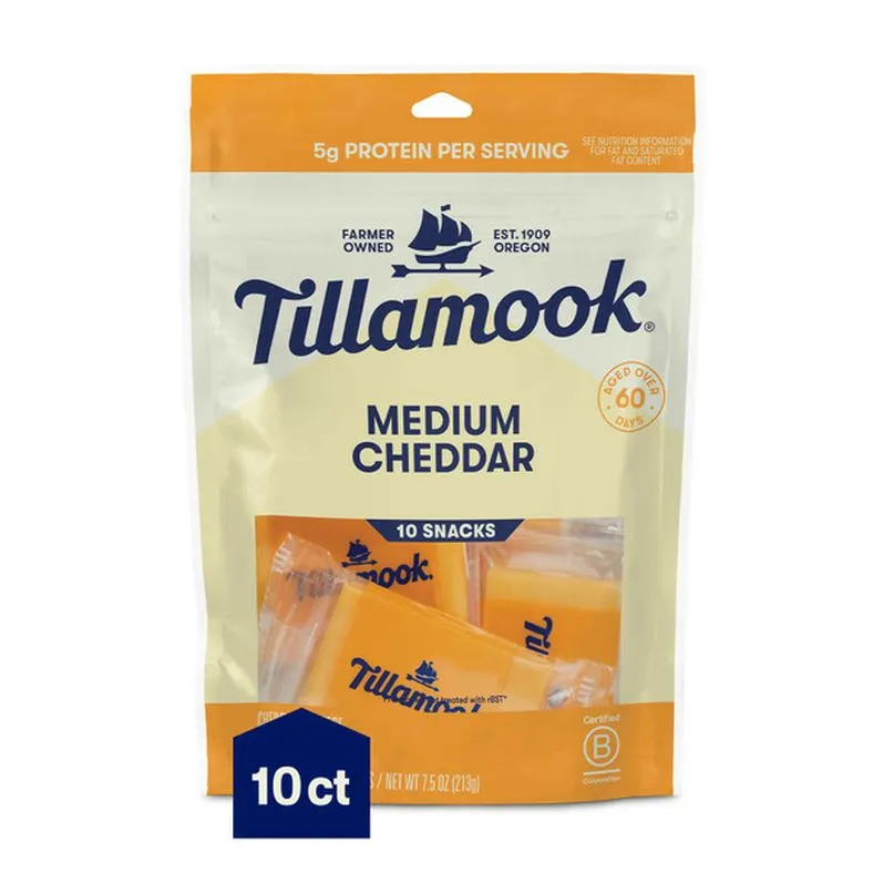 Tillamook Medium Cheddar Cheese Snack Portions