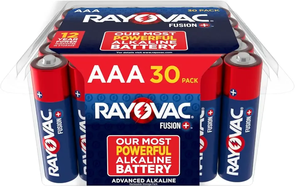 Rayovac Fusion AAA Batteries (30 Pack), Triple A Alkaline Batteries