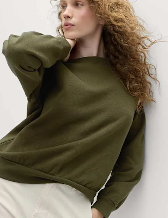 Cotton Rich Crew Neck Sweatshirt