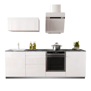 Cocina en kit DELINEA id con altos TOKIO blanco brillo 2.40 m