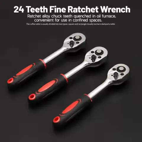 Hot 46Pcs 1/4" Drive Socket Wrench Set, Ratchet Screwdriver & Bit Kit, Carbon Steel, Auto Repair Hand Tool Set with Storage Case